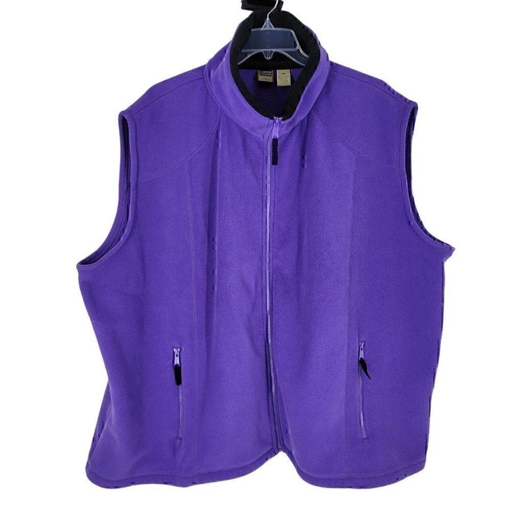 Copper Canyon Women's Purple Fleece vest Zip Up Sweater Size 6XL